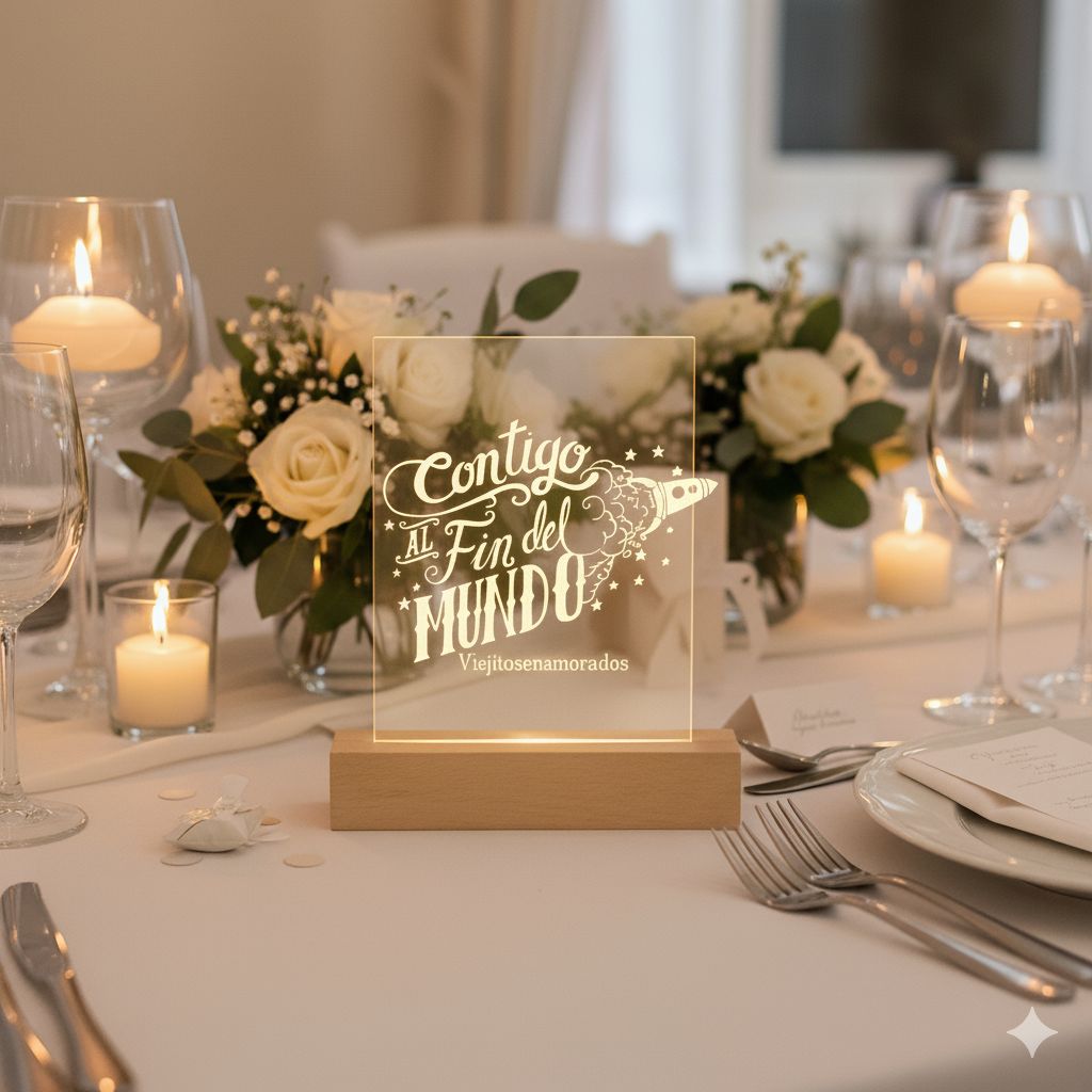 Lámpara personalizada para los novios - Imagen 2