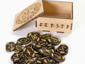 Runas vikingas con estuche