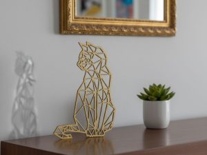 Cuadro gato geométrico