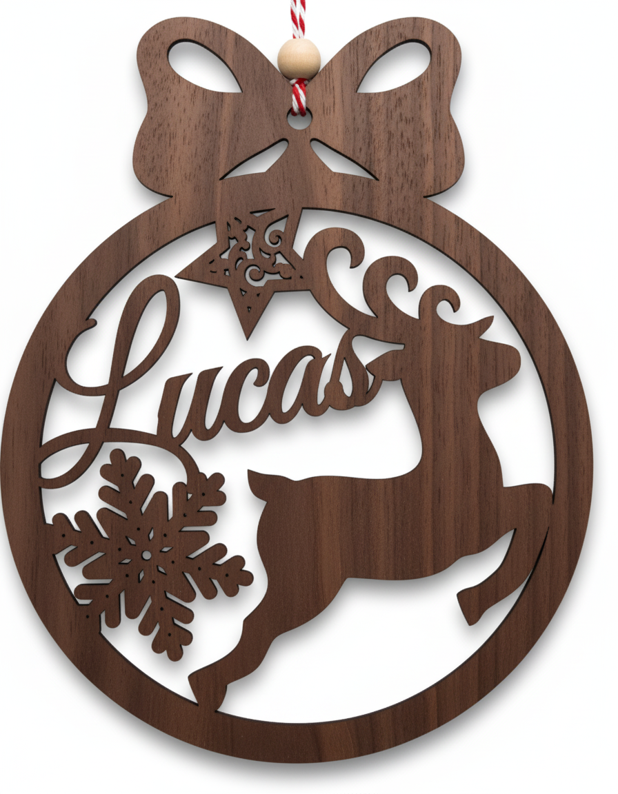 Bola Navideña Personalizada de Madera - Edición Classic - Imagen 2