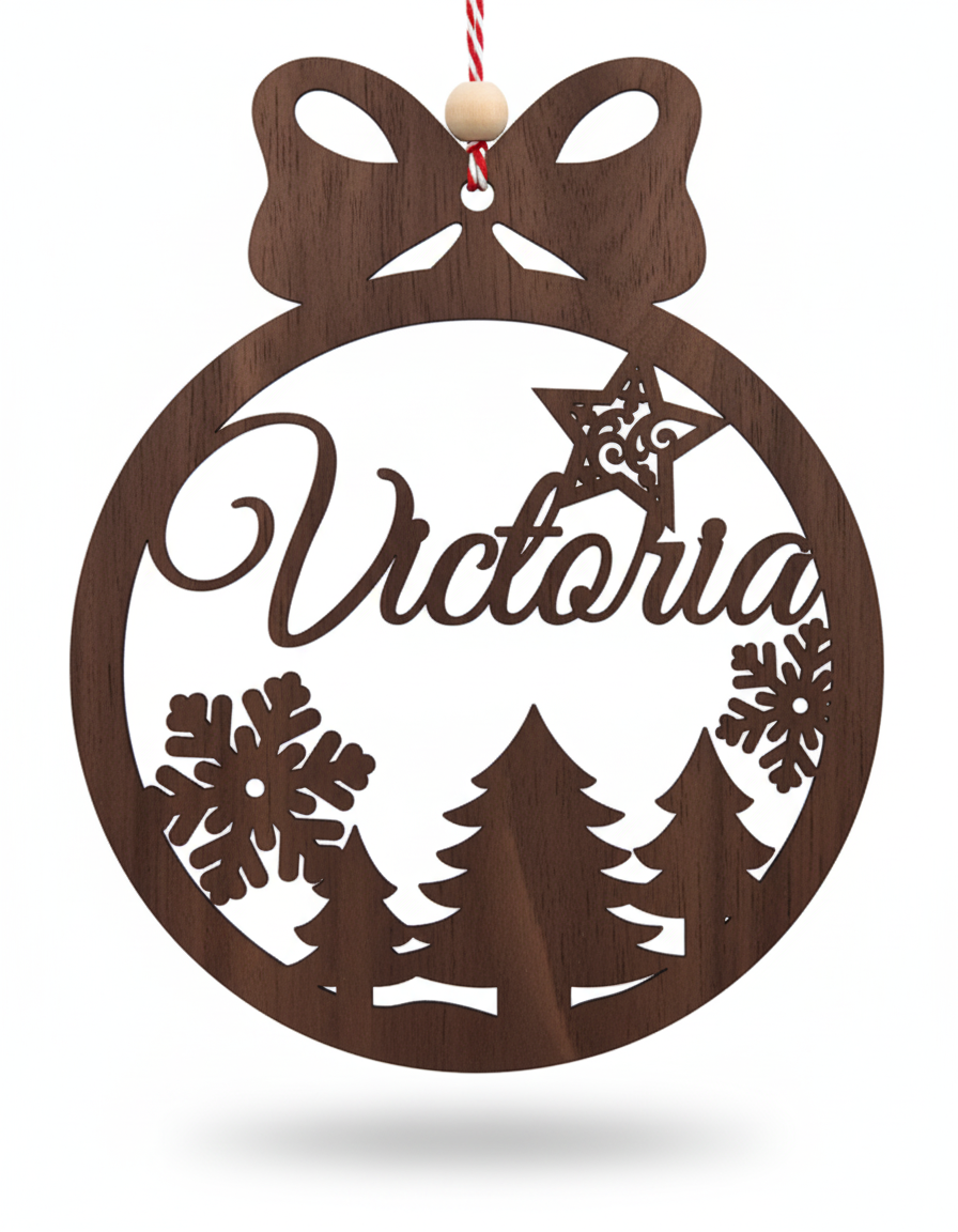 Bola Navideña Personalizada de Madera - Edición Classic - Imagen 5